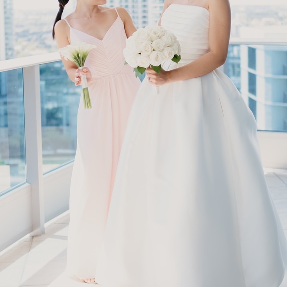 Hayley Paige Occasions 5763 Bridesmaids Dress in Blush - Picture 6 of 14